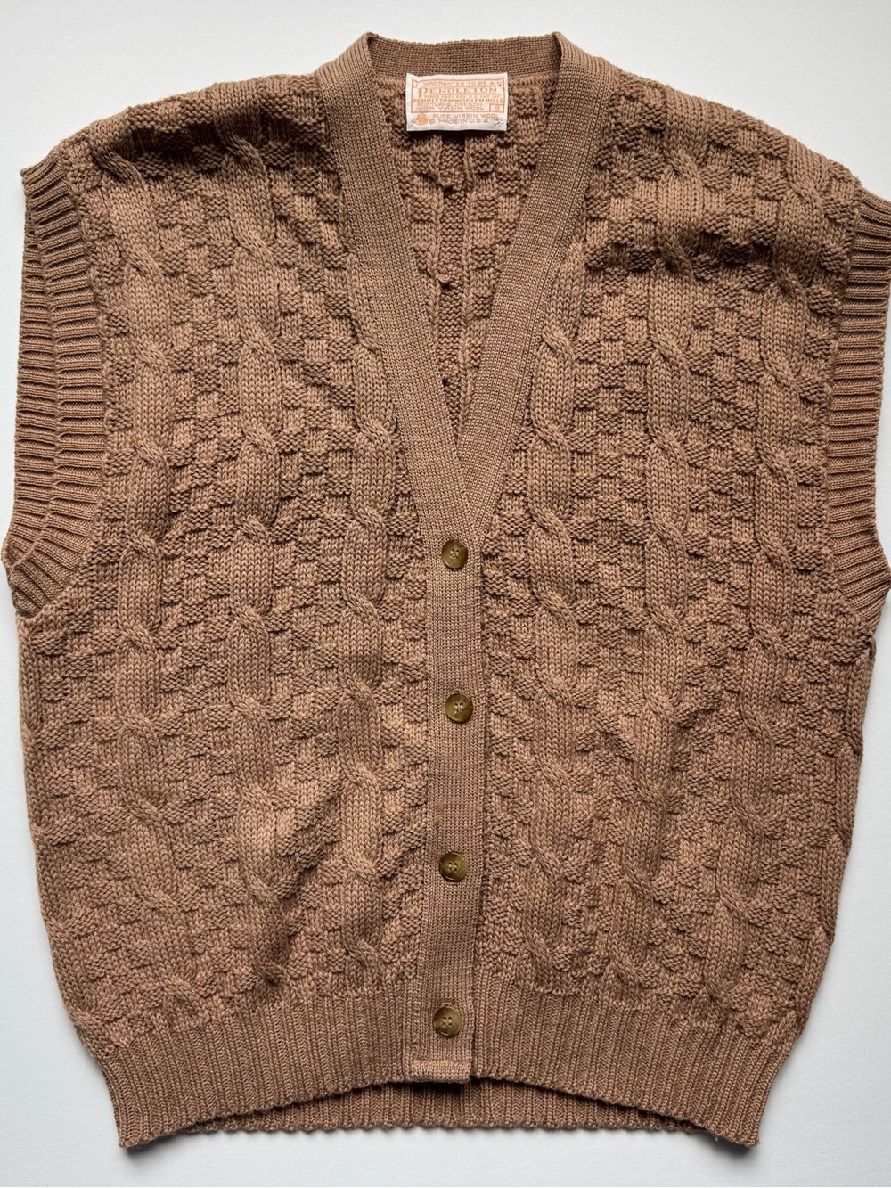 Vintage Old Money Grandpa Academia Preppy Pendleton Sweater Vest 100% Wool